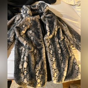 BCBG fur coat super soft & warm